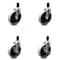 Service Caster 5 Inch Thermoplastic Wheel 1-3/5 Inch Expanding Stem Caster Set with 2 Brakes SCC-EX05S510-TPRS-134-2-SLB-2 - alternate 1